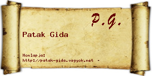 Patak Gida névjegykártya